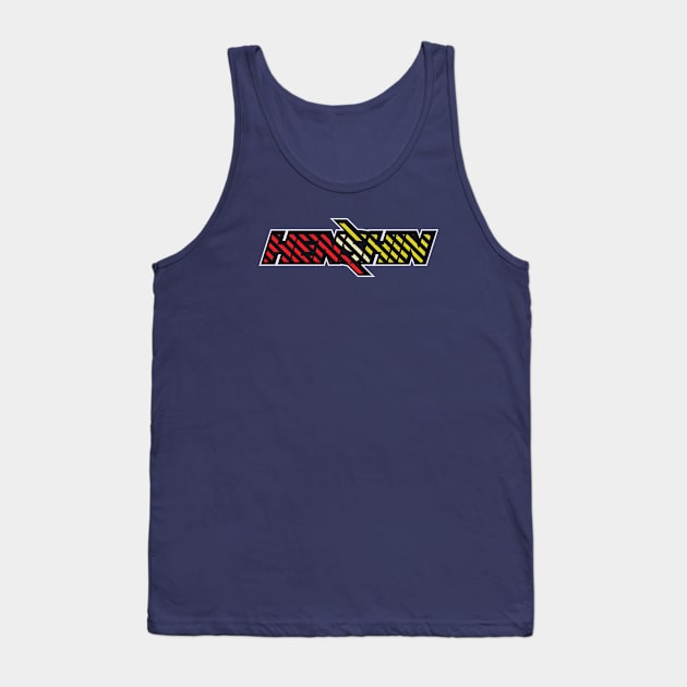 Henshin Strip Line Art Tank Top by LotusBlue77